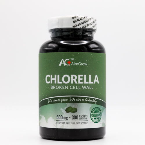 Aimgrow Chlorella Tablets Broken Cell Wall 500mg 300 Tablets