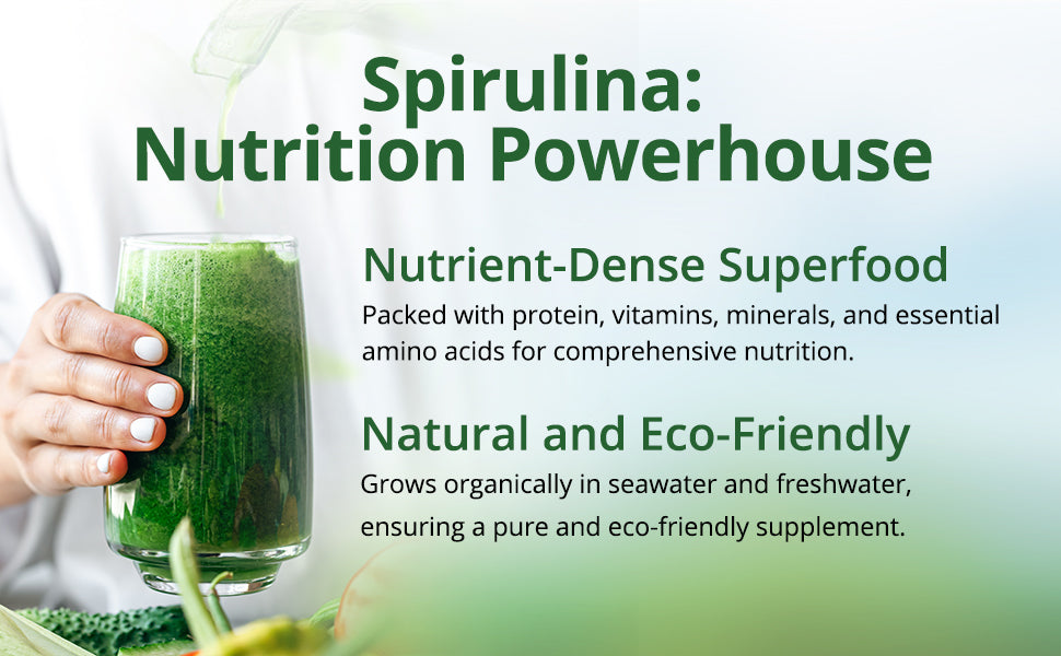 AimGrow Certificated Pure Organic Spirulina Powder (1LB)