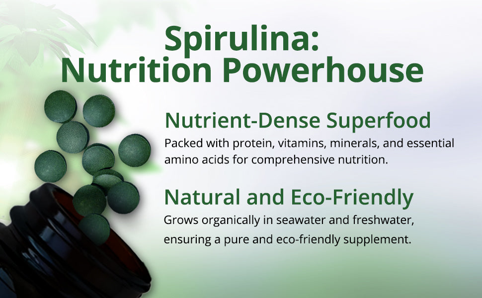 Aimgrow Organic Spirulina Tablets 500mg 300 Tablets Canada