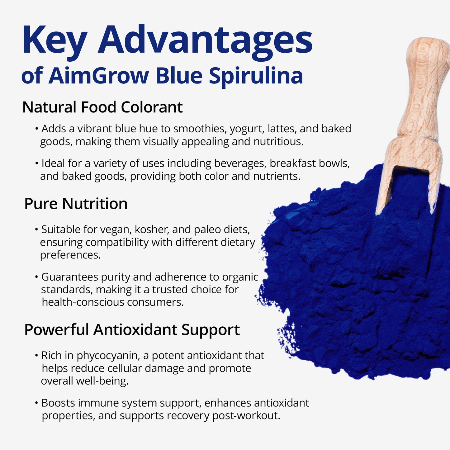 AimGrow 100% Pure Blue Spirulina - Phycocyanin (50gram)